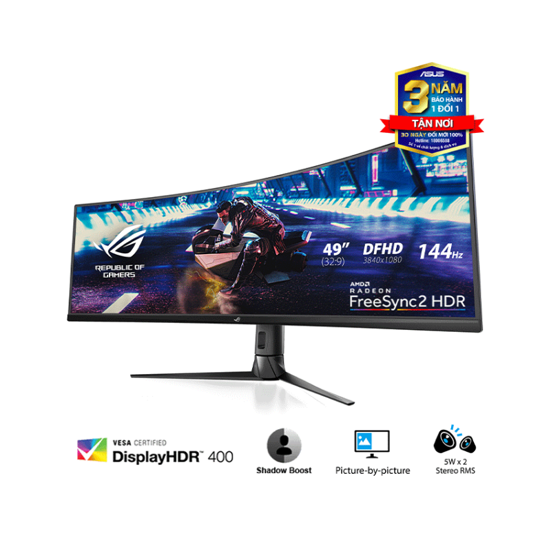 Màn hình ASUS ROG Strix XG49VQ (49 inch/WQUXGA/VA/144Hz/4ms/cong)