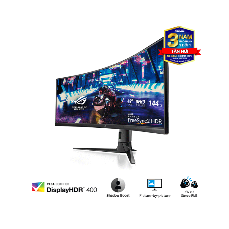 Màn hình ASUS ROG Strix XG49VQ (49 inch/WQUXGA/VA/144Hz/4ms/cong)