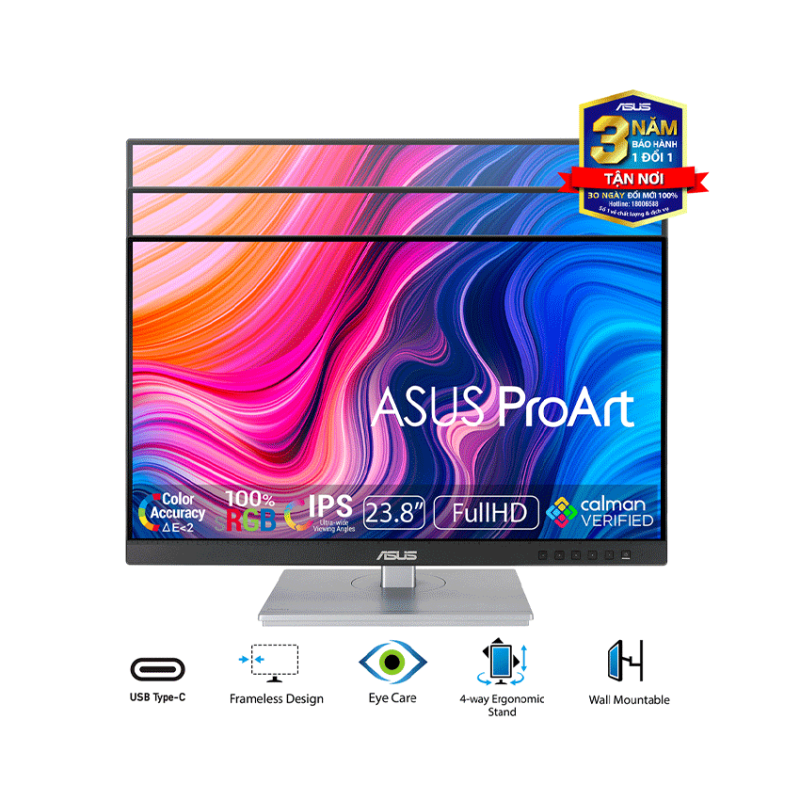 Màn hình ASUS ProArt PA247CV (23.8 inch/FHD/IPS/75Hz/5ms)