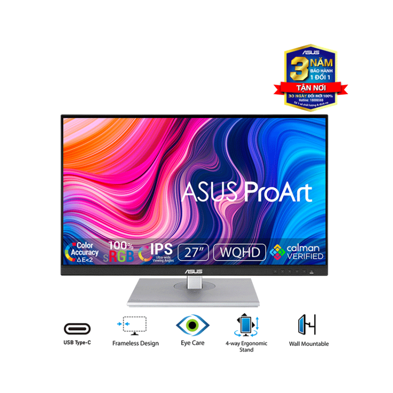 Màn hình ASUS ProArt PA278CV (27 inch/WQHD/IPS/75Hz/5ms)