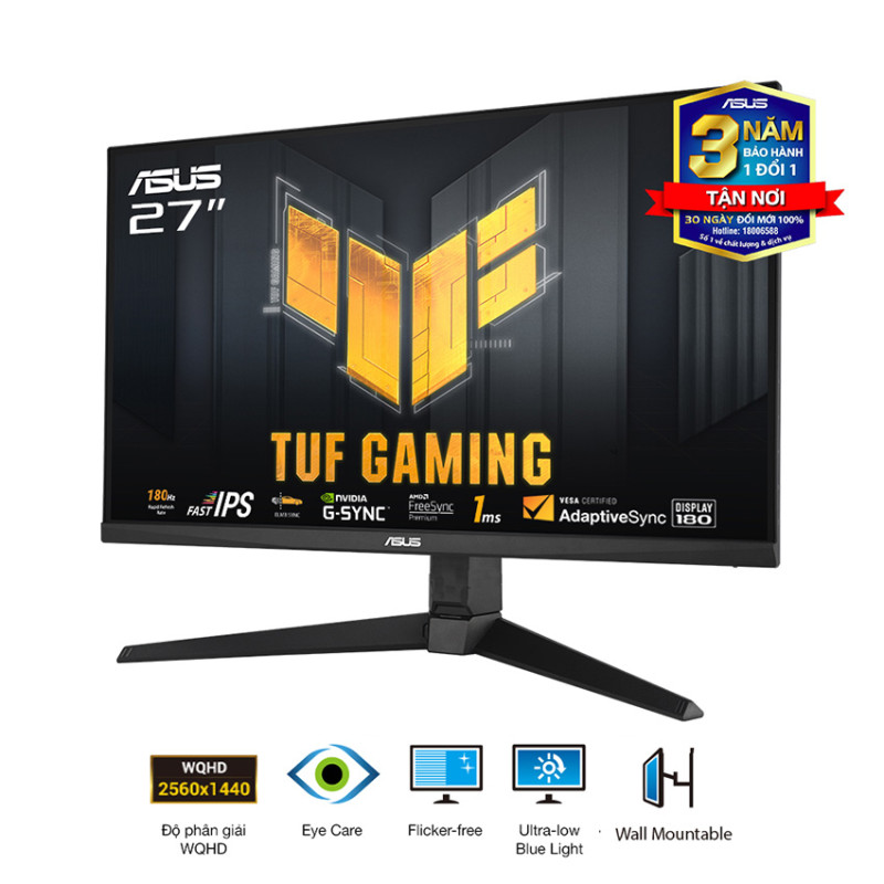 Màn hình ASUS TUF VG27AQ3A (27 inch/QHD/IPS/180Hz/1ms/loa)