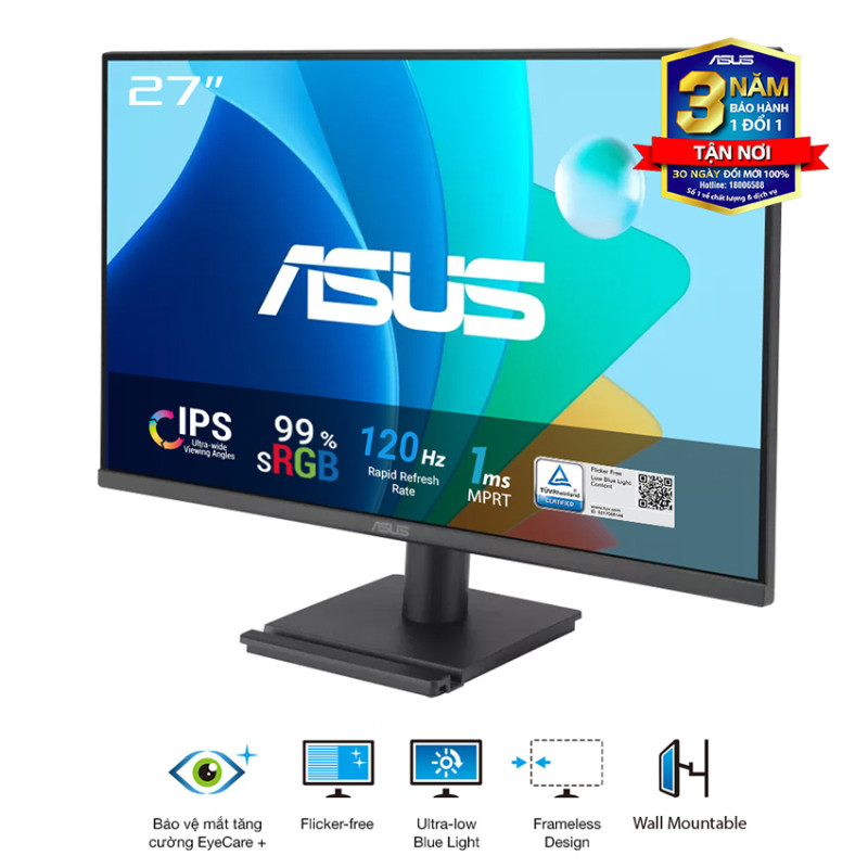 Màn hình ASUS VA279HG (27 inch/FHD/IPS/120Hz/1ms)