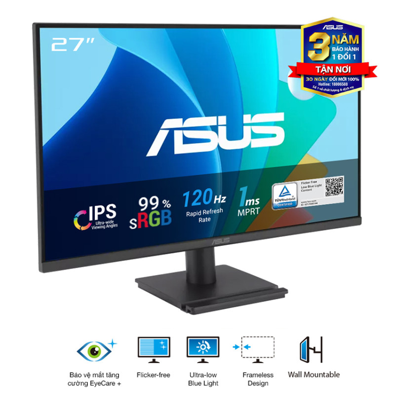 Màn hình ASUS VA279HG (27 inch/FHD/IPS/120Hz/1ms)