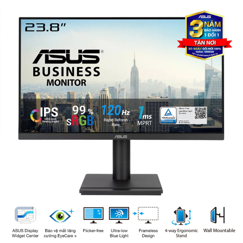 Màn hình ASUS VA249QGS (23.8 inch/FHD/IPS/120Hz/1ms/loa)