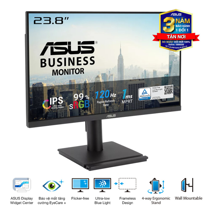Màn hình ASUS VA249QGS (23.8 inch/FHD/IPS/120Hz/1ms/loa)