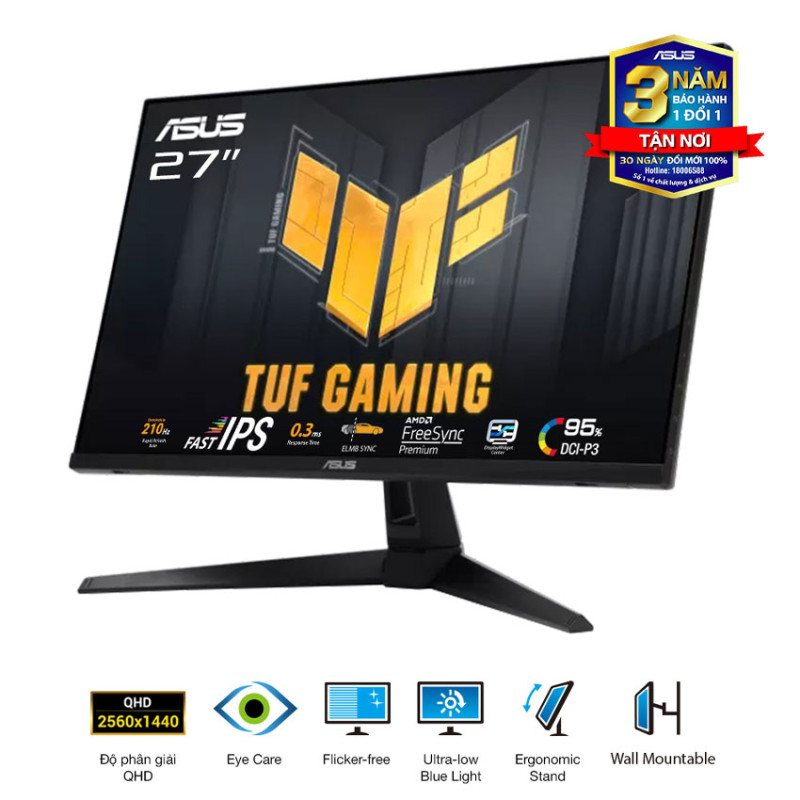 Màn hình Asus TUF VG27AQ5A (27 inch/QHD/Fast IPS/210Hz/1ms/loa)