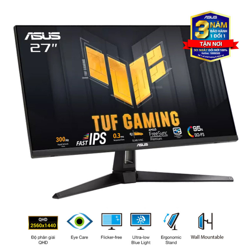 Màn hình Asus TUF VG27AQM5A (27 inch/QHD/Fast IPS/300Hz/1ms/loa)