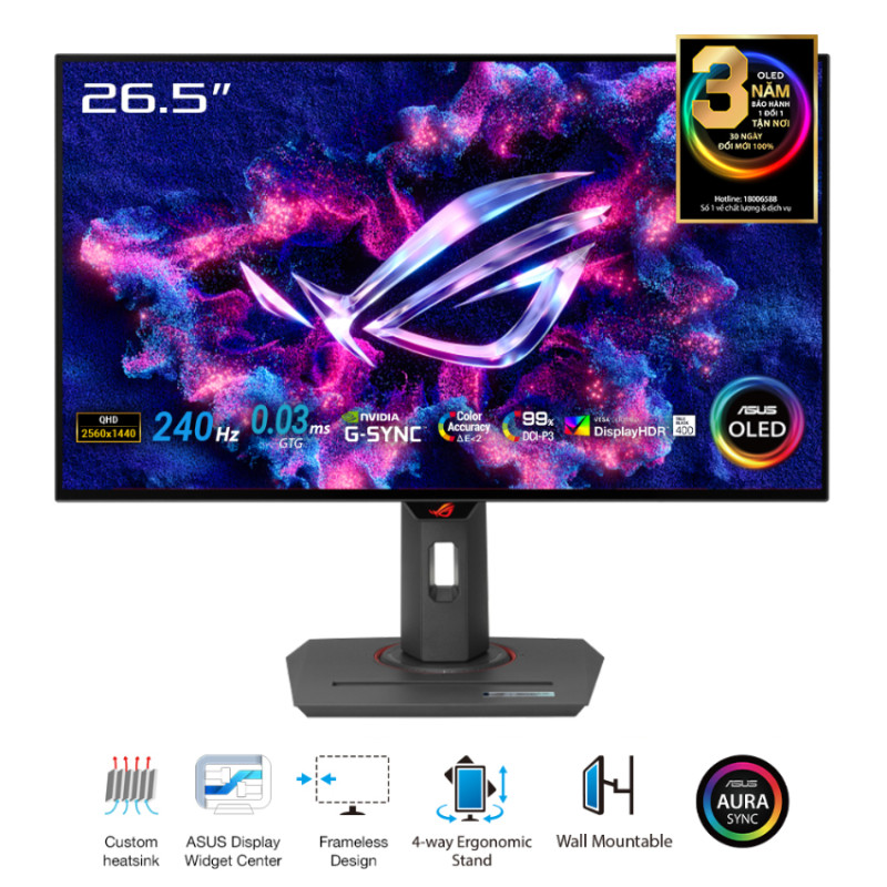 Màn hình Asus ROG Strix XG27AQDMG (27 inch/QHD/WOLED/240Hz/0.03ms)