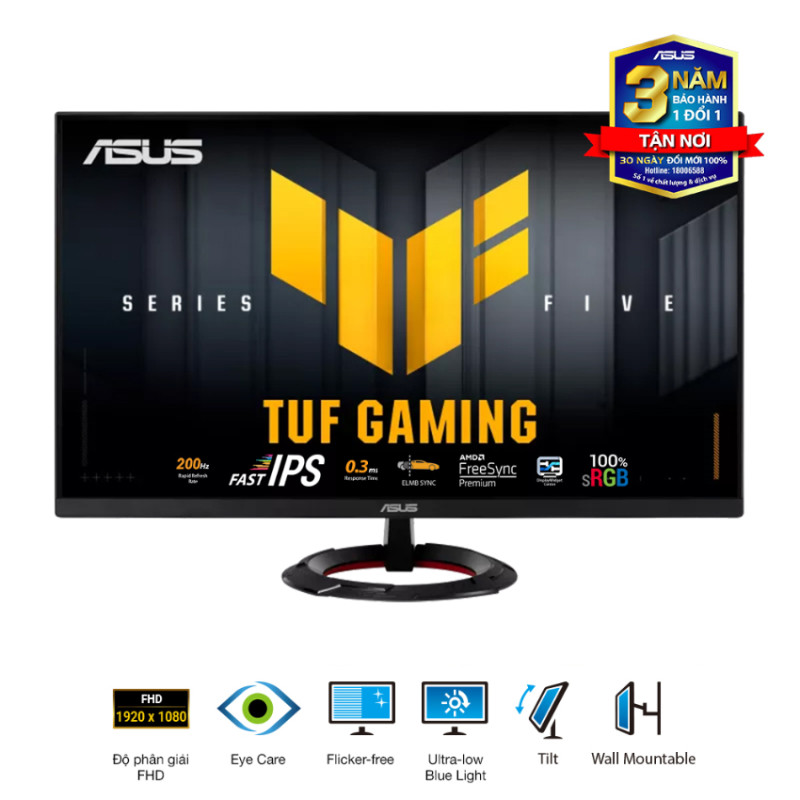 Màn hình Asus TUF VG279Q5R (27 inch/FHD/IPS/200Hz/0.3ms/loa)
