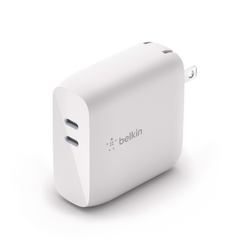 Adapter sạc nhanh 68W, USB-C PD GaN, 1 x C PD 50W, 1 x PD 18W, Wall Charger