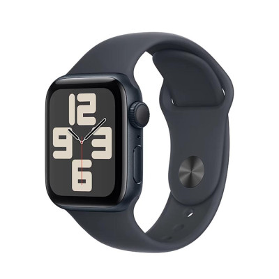 Đồng Hồ Apple Watch SE 2 2024 40mm (GPS) Viền Nhôm Đen Dây Cao Su Đen