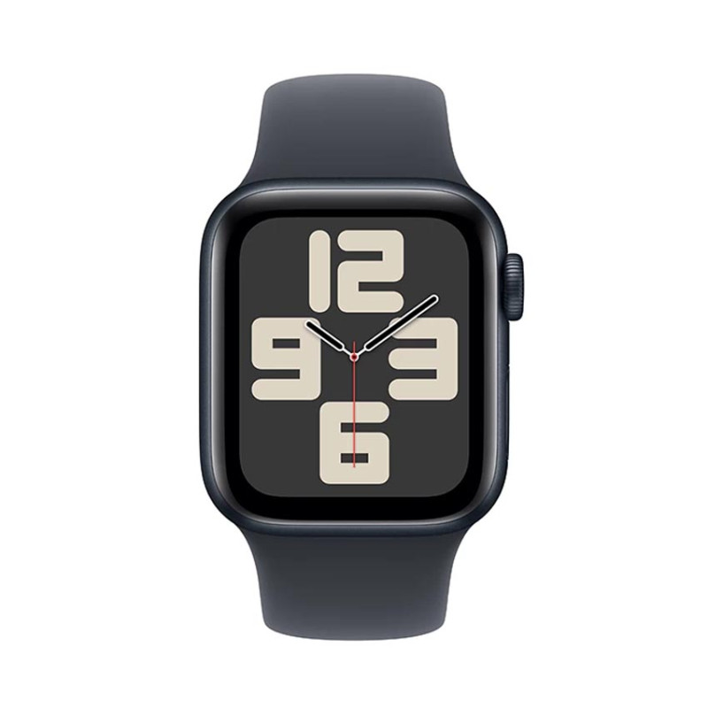 Đồng Hồ Apple Watch SE 2 2024 40mm (GPS) Viền Nhôm Đen Dây Cao Su Đen