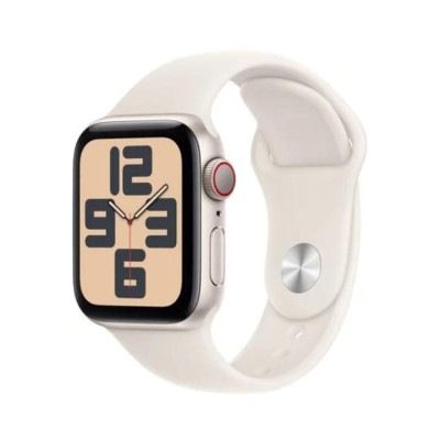 Đồng hồ Apple Watch SE 2024 GPS 40mm Viền Nhôm Dây Cao Su S/M Starlight