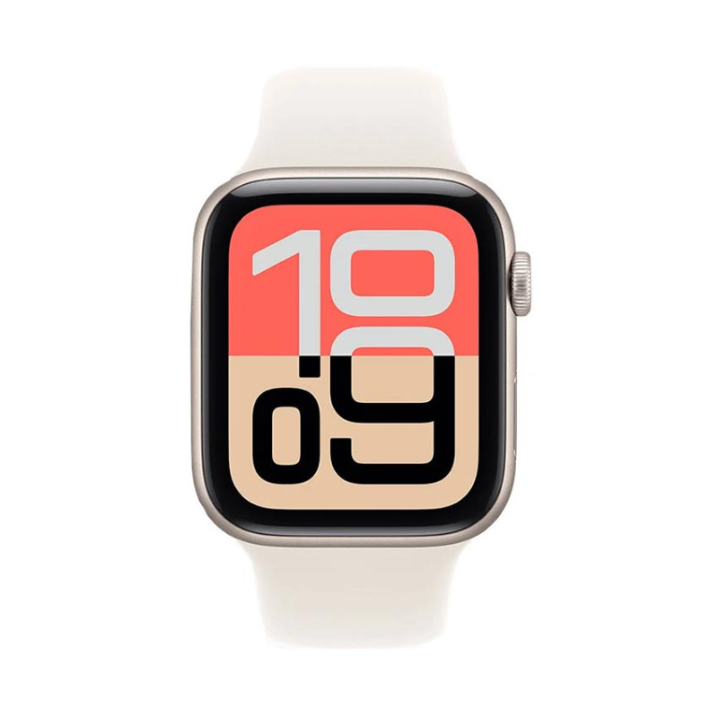 Đồng Hồ Apple Watch SE 3 GPS 44mm Viền Nhôm Dây Cao Su S/M Starlight