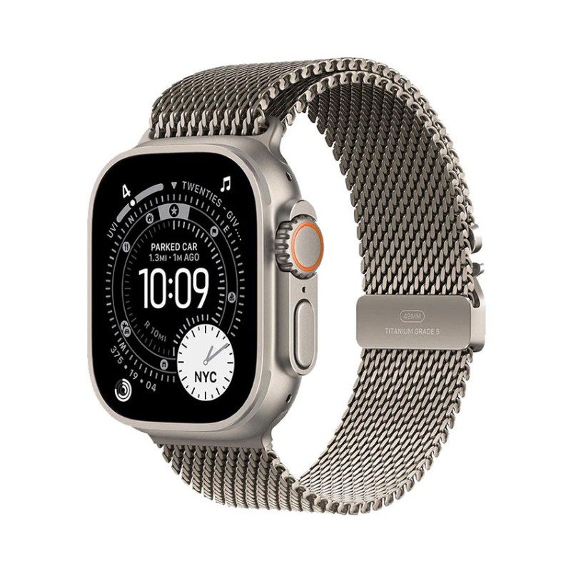 Đồng Hồ Apple Watch Ultra 3 GPS + Cellular 49mm Viền Natural Titanium Dây Milanese Size S