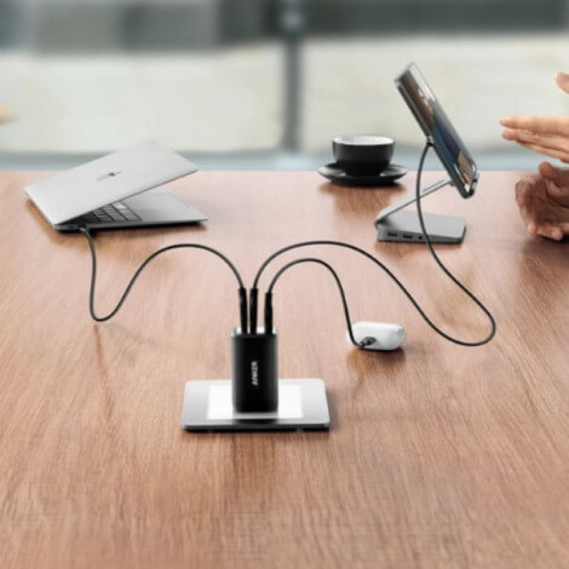 Củ Sạc Nhanh 2C+1A ANKER PowerPort III A2667 65W (GaN II Charger) Đen