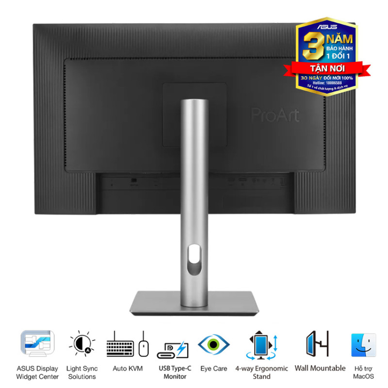Màn hình ASUS Pro Art PA27JCV (27 inch/5K/IPS/60Hz/5ms/USB-C 96W/loa)