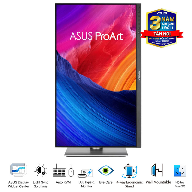Màn hình ASUS Pro Art PA27JCV (27 inch/5K/IPS/60Hz/5ms/USB-C 96W/loa)
