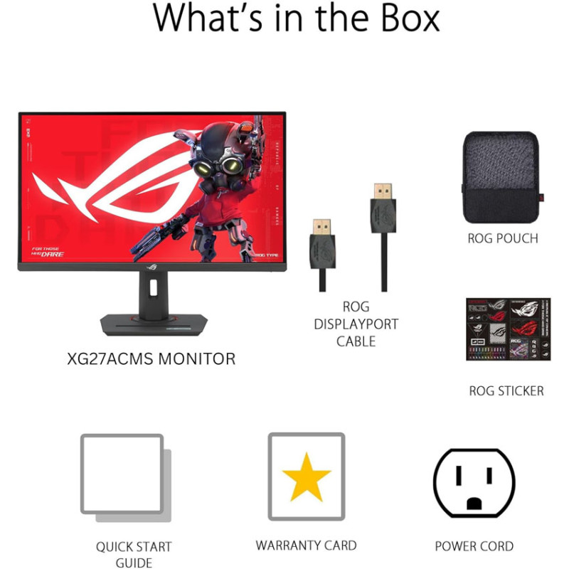 Màn hình Asus ROG Strix XG27ACMS (27 inch/WQHD/Fast IPS/320Hz(OC)/0.3ms)
