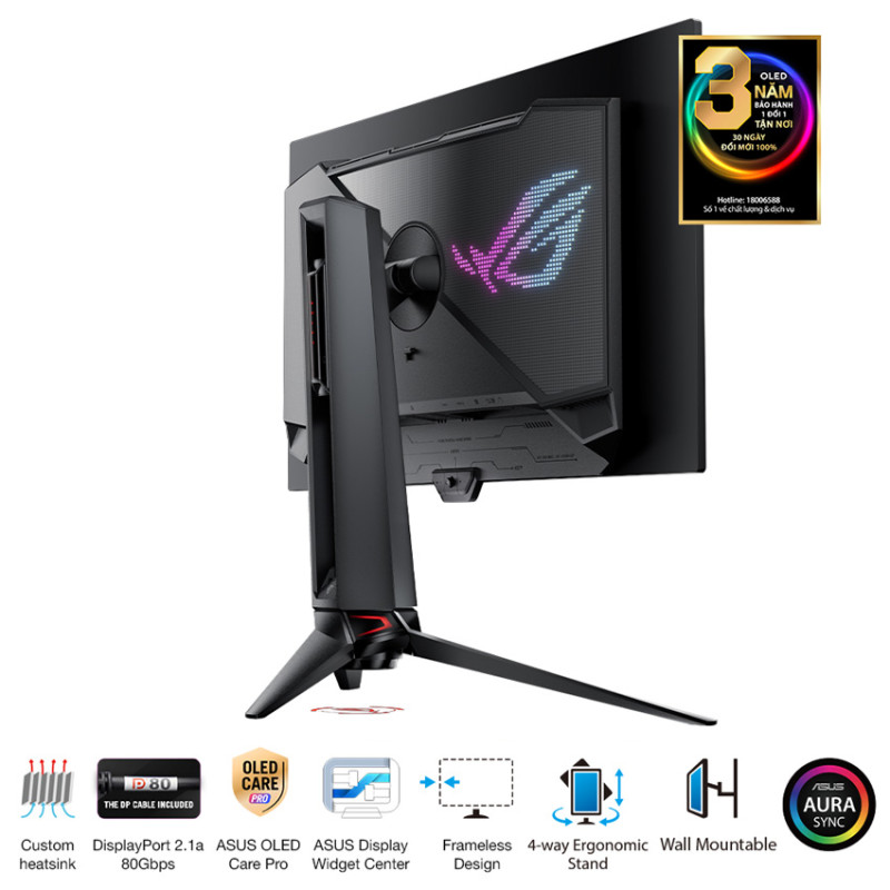 Màn hình ASUS ROG Swift OLED PG27UCDM (26.5 inch/UHD/QD-OLED/240Hz/0.03ms)