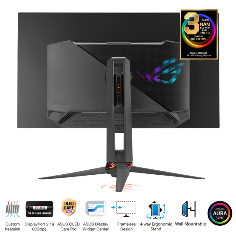 Màn hình ASUS ROG Swift PG32UCDM (31.5 inch/OLED UHD/240Hz/0.03ms/USB-C)