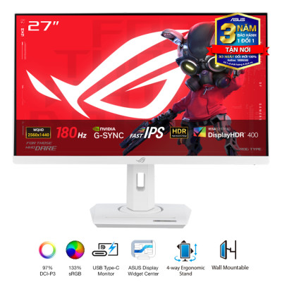 Màn hình ASUS ROG XG27ACS-W (27 inch/QHD/Fast IPS/180Hz/1ms/USB-C)